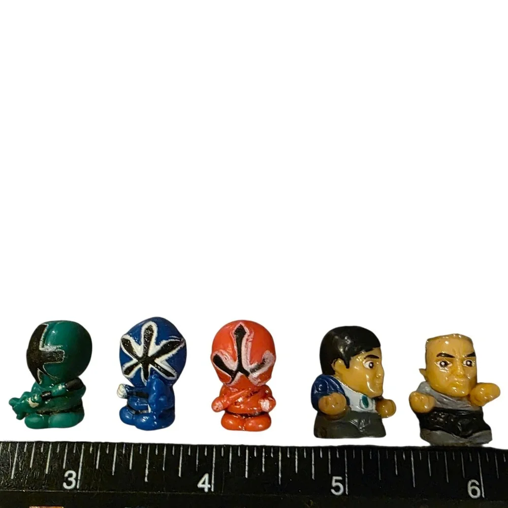 Squinkies Lot Of‎ 5 Mini Figures Power Rangers Warriors Ninja Rubber Figures